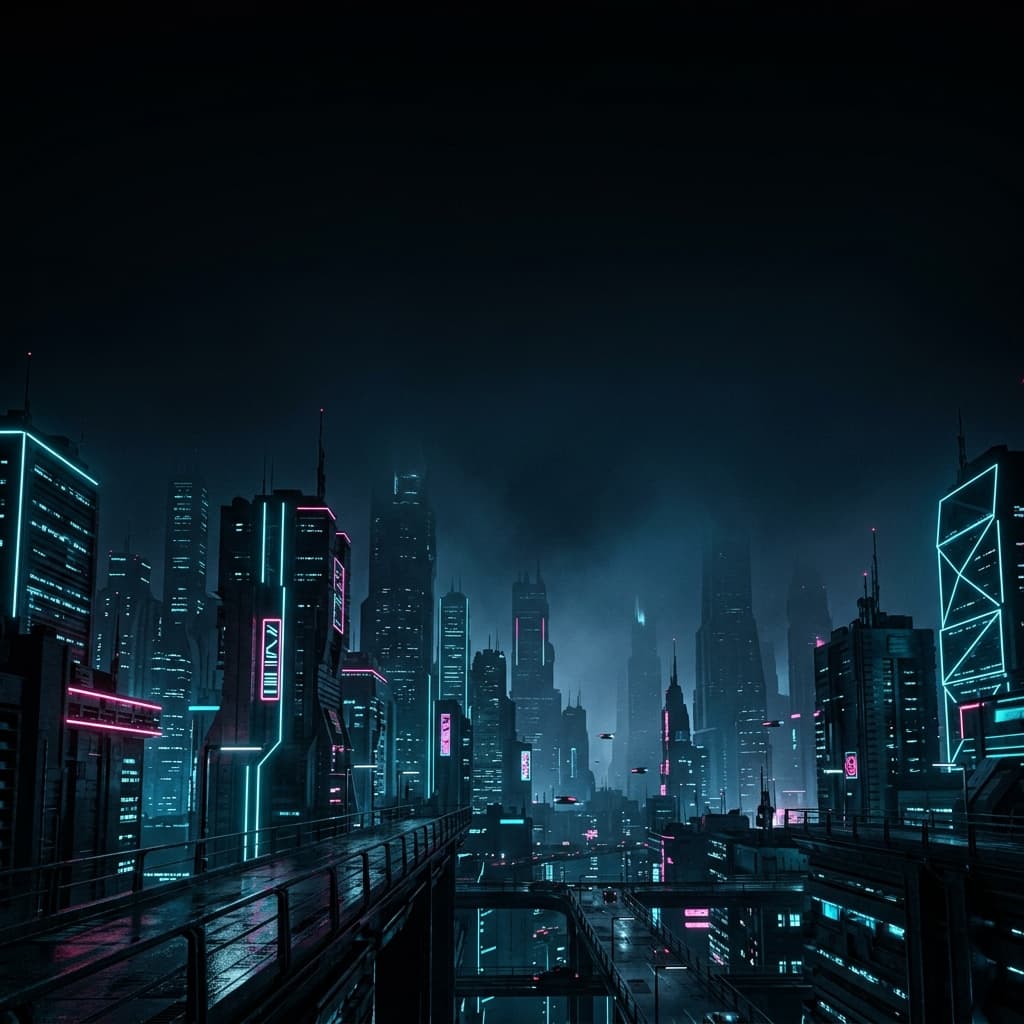Cyberpunk City Skyline